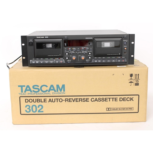 1173 - Tascam 302 Double Auto Reverse cassette deck, boxed