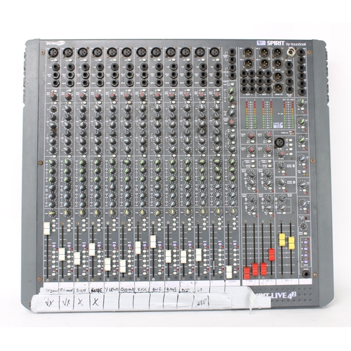 1178 - Spirit by Soundcraft Live 4-2 Ultra Mic+ audio mixer, within a heavy duty flight case (missing PSU)... 