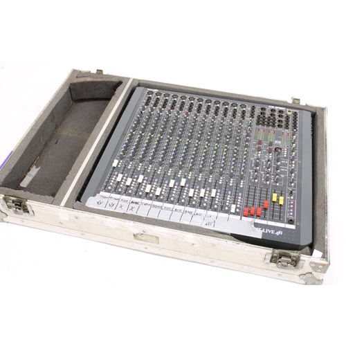 1178 - Spirit by Soundcraft Live 4-2 Ultra Mic+ audio mixer, within a heavy duty flight case (missing PSU)... 