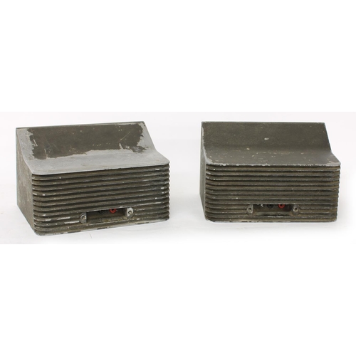 1188 - Pair of B & W LM1 Mass aluminium speaker monitors (tarnishing to exterior)