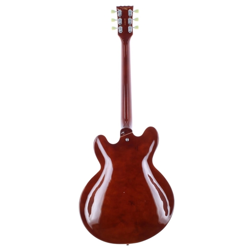 322 - JHS Vintage VSA500W semi-hollow body electric guitar; Finish: walnut; Fretboard: Lignum Rosa; Frets:... 