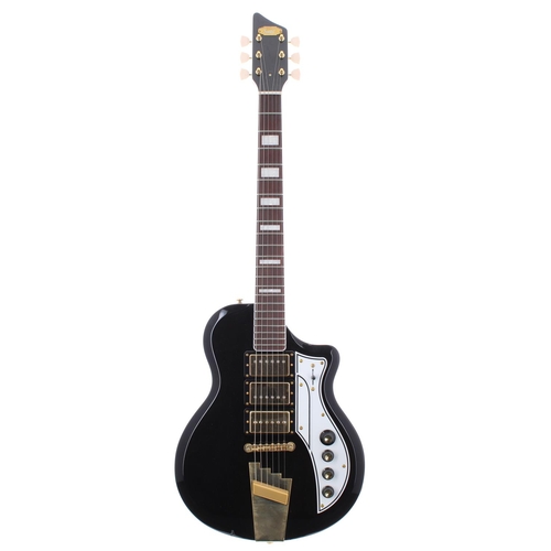 324 - 2018 Supro 1275JB Tritone electric guitar, made in Korea; Finish: jet black; Fretboard: rosewood; Fr... 