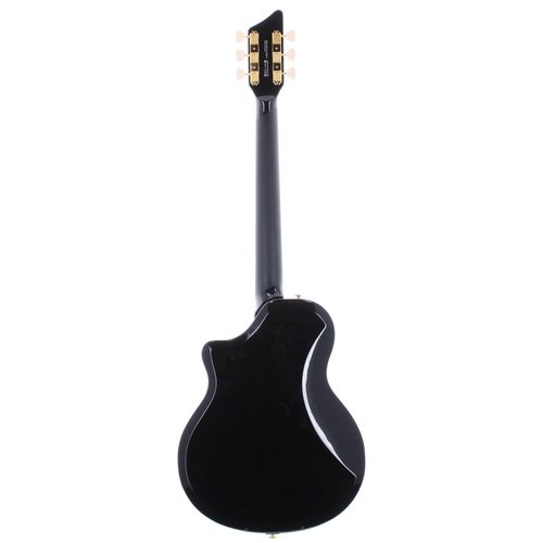 324 - 2018 Supro 1275JB Tritone electric guitar, made in Korea; Finish: jet black; Fretboard: rosewood; Fr... 