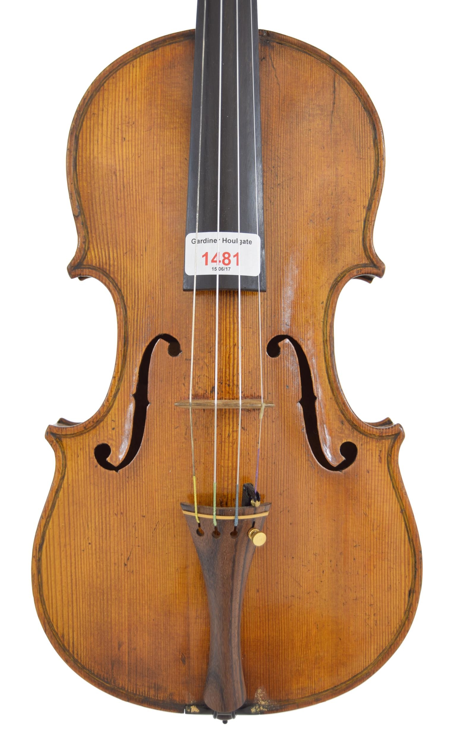 Interesting violin labelled Rafael Ronchini Fece á Fano, Nummero, 4 ...