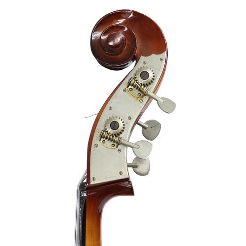 2507 - Contemporary Boosey & Hawkes half size double bass (repaired neck)