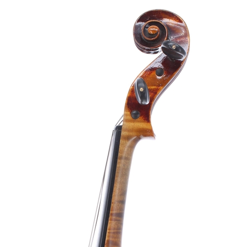 2438 - German viola of the Neuner School circa 1890, the two piece back of very faint medium curl with simi... 