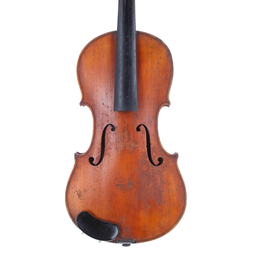 2442 - German three-quarter size violin of the Neuner & Hornsteiner School, 13 5/16