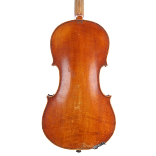 2442 - German three-quarter size violin of the Neuner & Hornsteiner School, 13 5/16