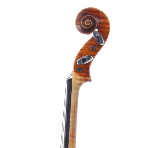 2448 - Good German violin labelled Wilhelm Nurnberger, Geigenmacher in Mittenwald An der Isan, no. 121, the... 