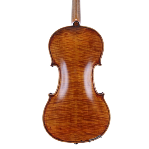 2450 - English violin by and labelled T.J. Bellingham, fecit Leeds, December 1917 no. LD1, 'The Tank' 130; ... 