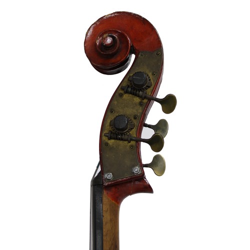 2508 - Old double bass, repaired and in need of further repairs