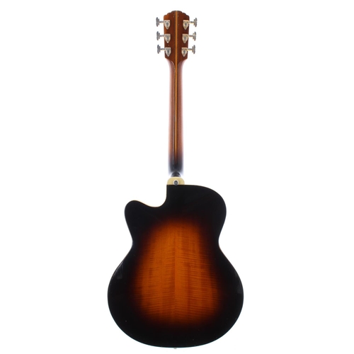 77 - 1958 Levin 330 archtop guitar, made in Sweden; Finish: sunburst, hairline cracks to side lower bout ... 