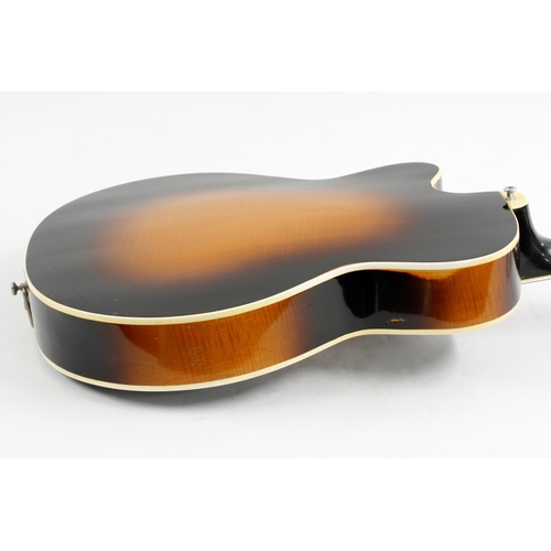 77 - 1958 Levin 330 archtop guitar, made in Sweden; Finish: sunburst, hairline cracks to side lower bout ... 