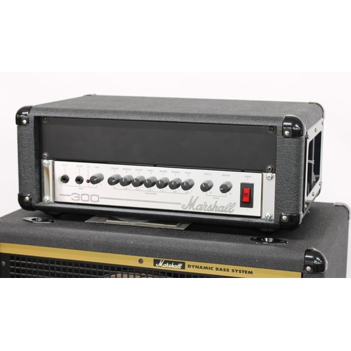 601 - 1993 Marshall Jubilee Model 3530 300 watt bass guitar amplifier rack head, fitted within a rack case... 