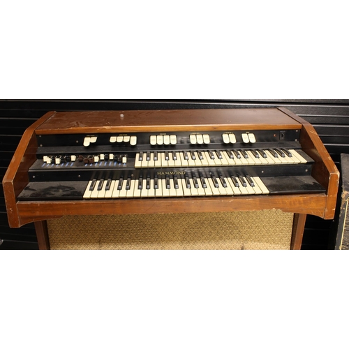 1317 - Hammond L122 organ, made in England, ser. no. 94145, with Leslie Model 16 rotary speaker (both untes... 