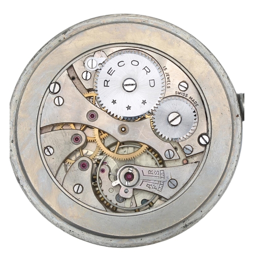 1004 - Great Western Railway (G.W.R.) Record nickel cased lever pocket watch, signed 15 jewel movement with... 