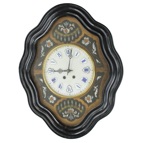 1699 - French vineyard two train wall clock, the 9.5