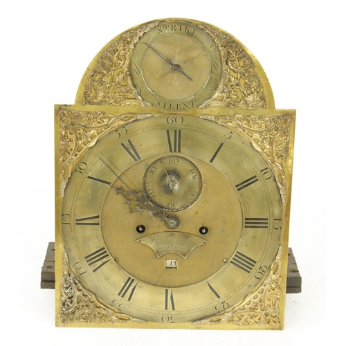 1318 - Oak eight day longcase clock with 5-pillar movement, the 12