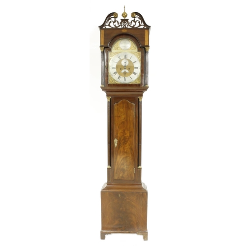 1320 - Good mahogany eight day longcase clock, the 13