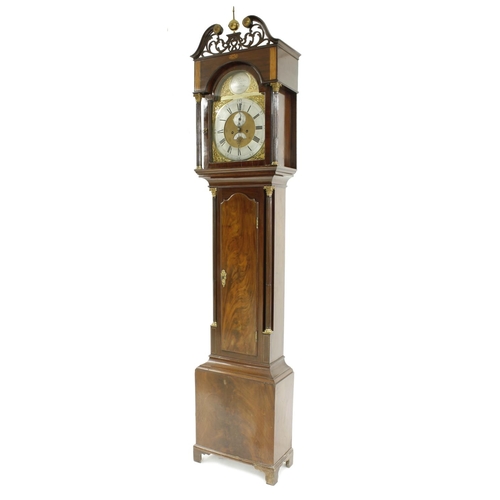 1320 - Good mahogany eight day longcase clock, the 13