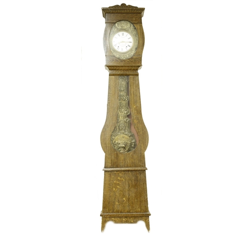 1322 - French oak Comtoise eight day longcase clock, the 8.25