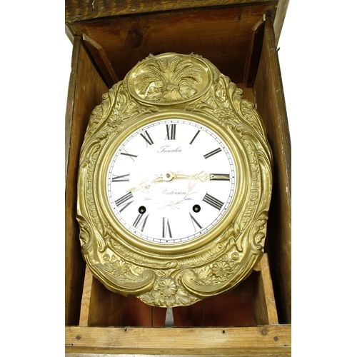 1322 - French oak Comtoise eight day longcase clock, the 8.25