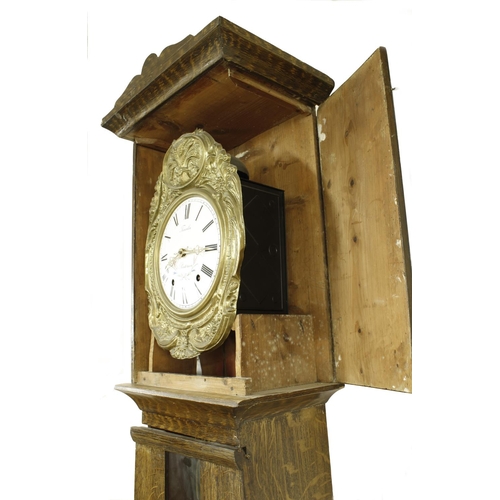 1322 - French oak Comtoise eight day longcase clock, the 8.25