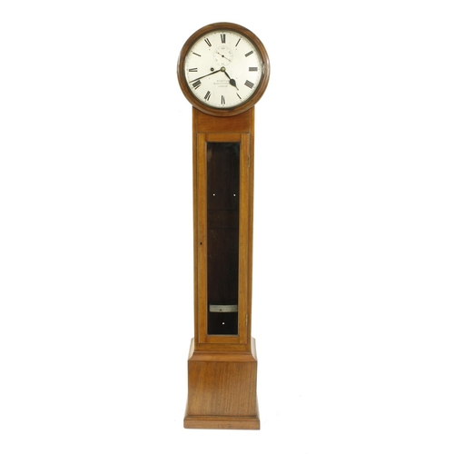 1327 - Good mahogany regulator longcase clock, the 12