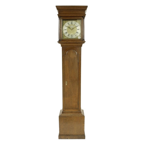 1328 - Oak thirty hour longcase clock, the 10.75