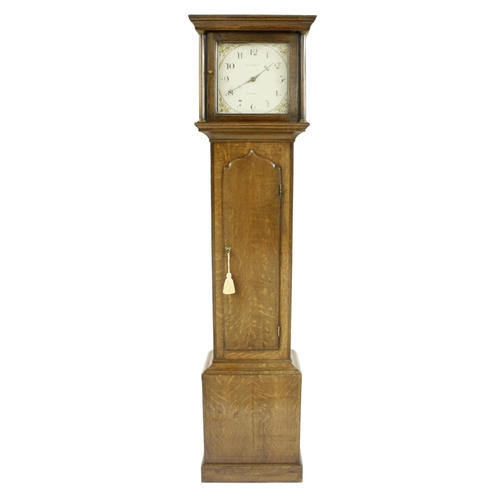 1329 - Oak thirty hour longcase clock, the 11