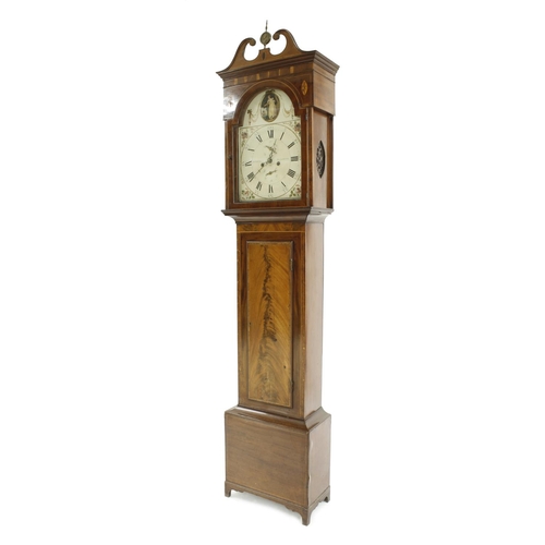 1334 - Mahogany eight day longcase clock, the 14