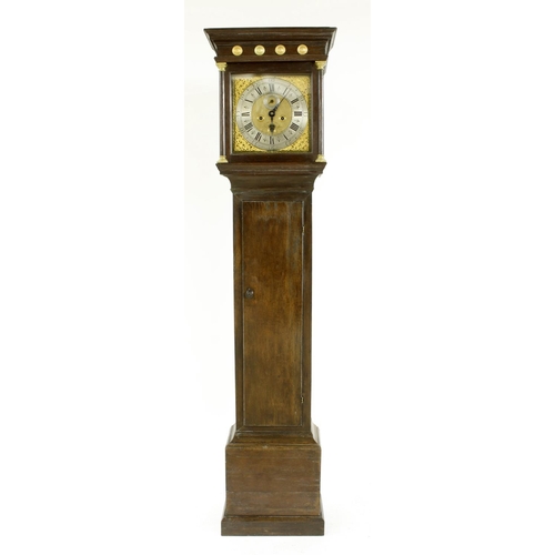 1340 - Oak eight day longcase clock, the 12