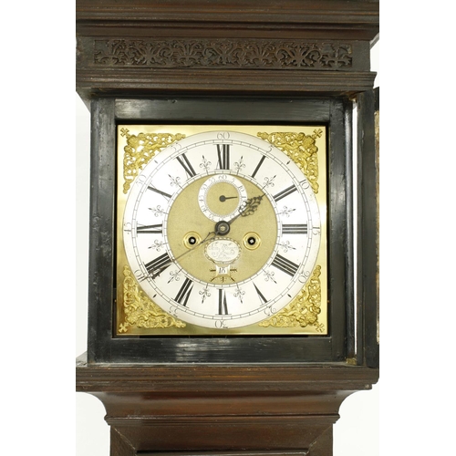 1312 - Eight day longcase clock with five pillar movement, the 12