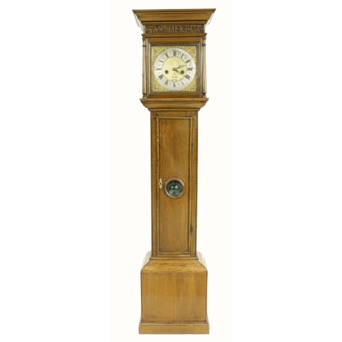 1316 - Oak eight day longcase clock, the 11