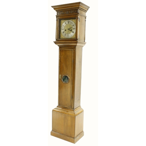 1316 - Oak eight day longcase clock, the 11