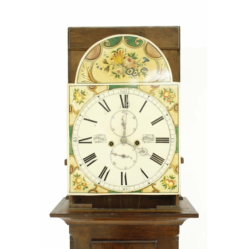 1323 - Oak eight day longcase clock, the 14