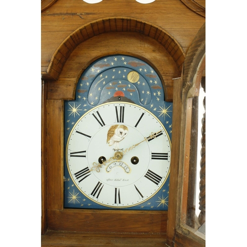 1325 - Interesting contemporary eight day longcase night clock made after Edward East, the 11.25