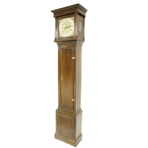 1338 - Oak eight day longcase clock with five pillar movement, the 12