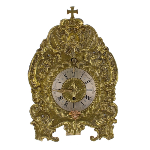 1161 - German telleruhr verge mantel clock timepiece with cowtail pendulum, the 4.5