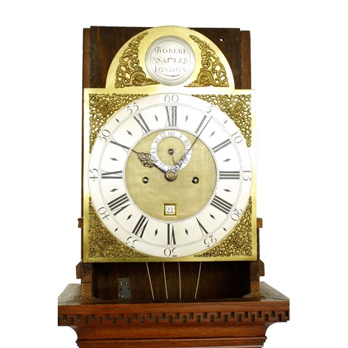 1317 - Oak eight day longcase clock, the 12