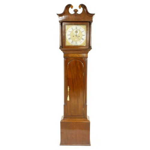 1313 - Good mahogany eight day longcase clock, the 11.75