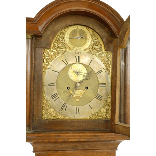 1331 - Oak eight day longcase clock, the 12