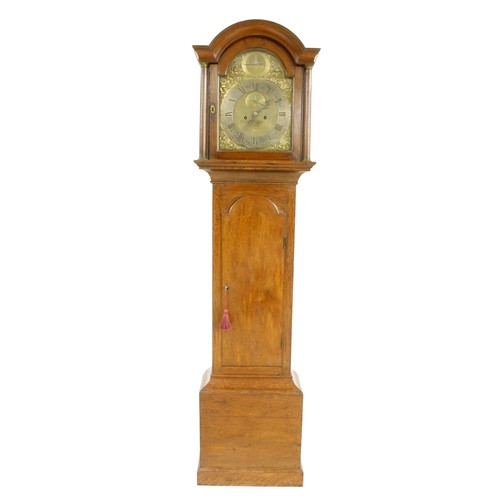 1331 - Oak eight day longcase clock, the 12