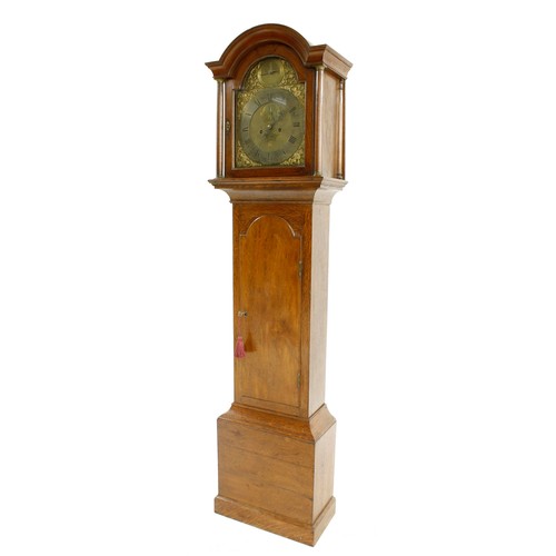 1331 - Oak eight day longcase clock, the 12