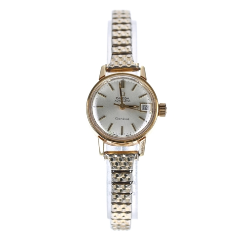 13 - Omega Genéve automatic gold plated and stainless steel lady's bracelet watch, ref. 566.002, serial n... 