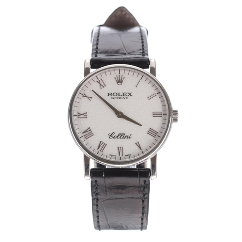 65 - Rolex Cellini 18ct white gold gentleman's wristwatch, ref. 5155/9, serial no. D753xxx, circa 2005, R... 