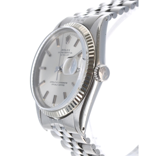 68 - Rolex Oyster Perpetual Datejust stainless steel gentleman's wristwatch, ref. 1601, serial no. 259xxx... 