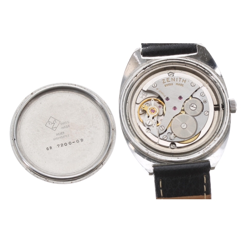 111 - Zenith Sporto 28800 stainless steel gentleman's wristwatch, ref. 01.0970.274, tonneau case with a ci... 