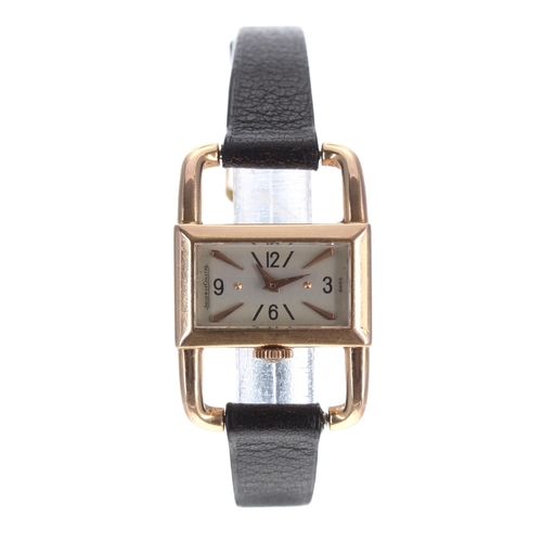 119 - Jaeger-LeCoultre Hermes Etrier 'Luchetto' 18ct lady's wristwatch, case no. 489xxx, circa 1960s, rect... 