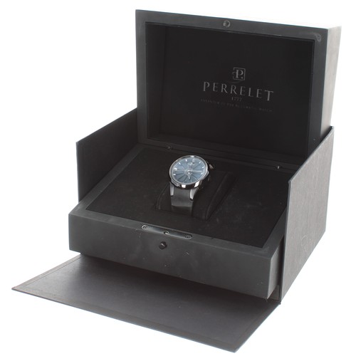 132 - Perrelet Turbine XS automatic stainless steel and black PVD lady's wristwatch, ref. A2046, no. A01xx... 